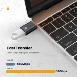 مبدل او تی جی تایپ سی به USB-A مدل 120W-6A - تصویر 3